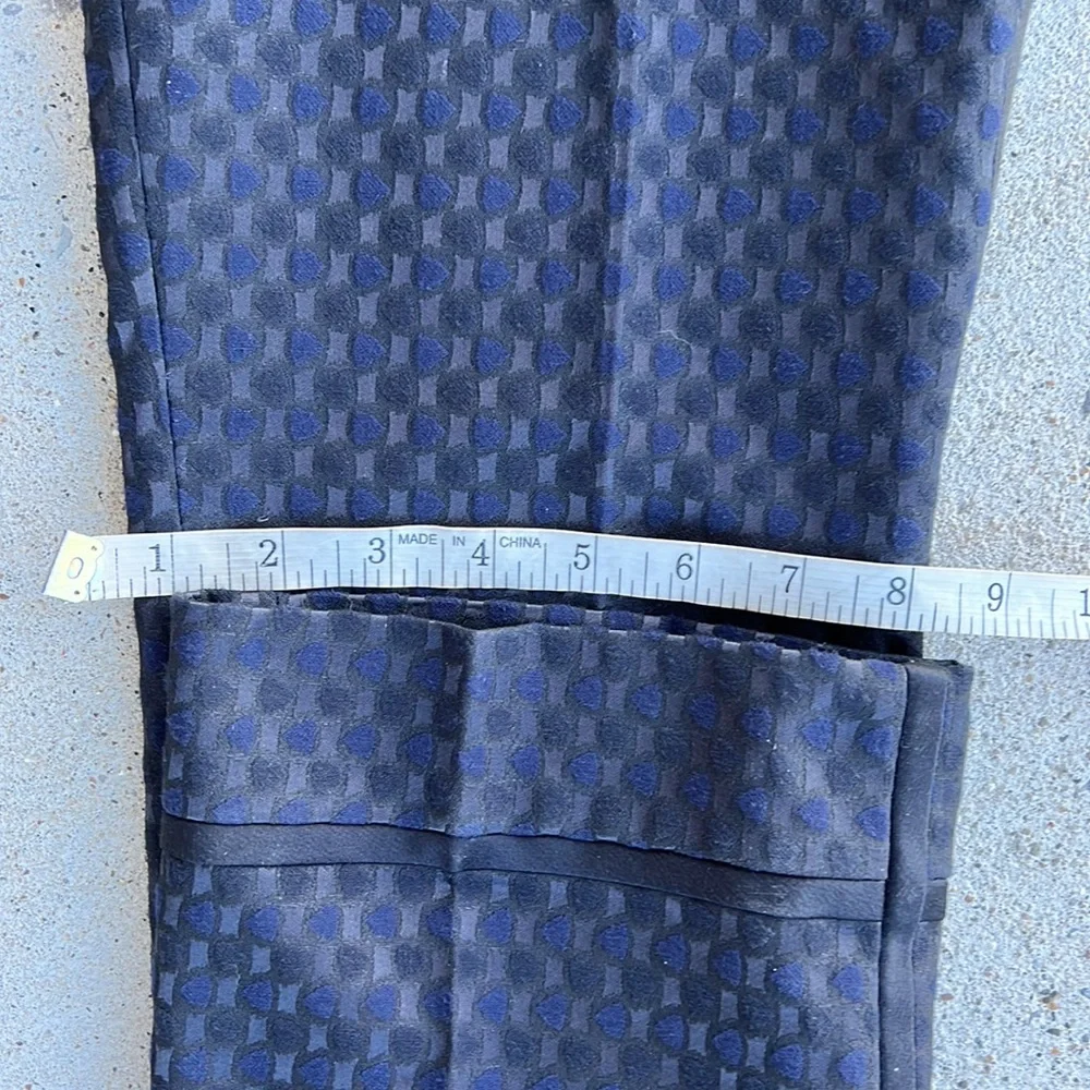 Tory Burch Phantom Madison Pant Cropped Black/Navy Size 4 - Picture 12 of 15